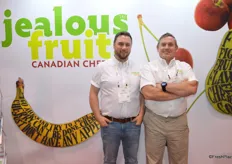 Promoting BC cherries are Tony Markham and Duncan Gallacher with Jealous Fruits/Coral Beach Farms.